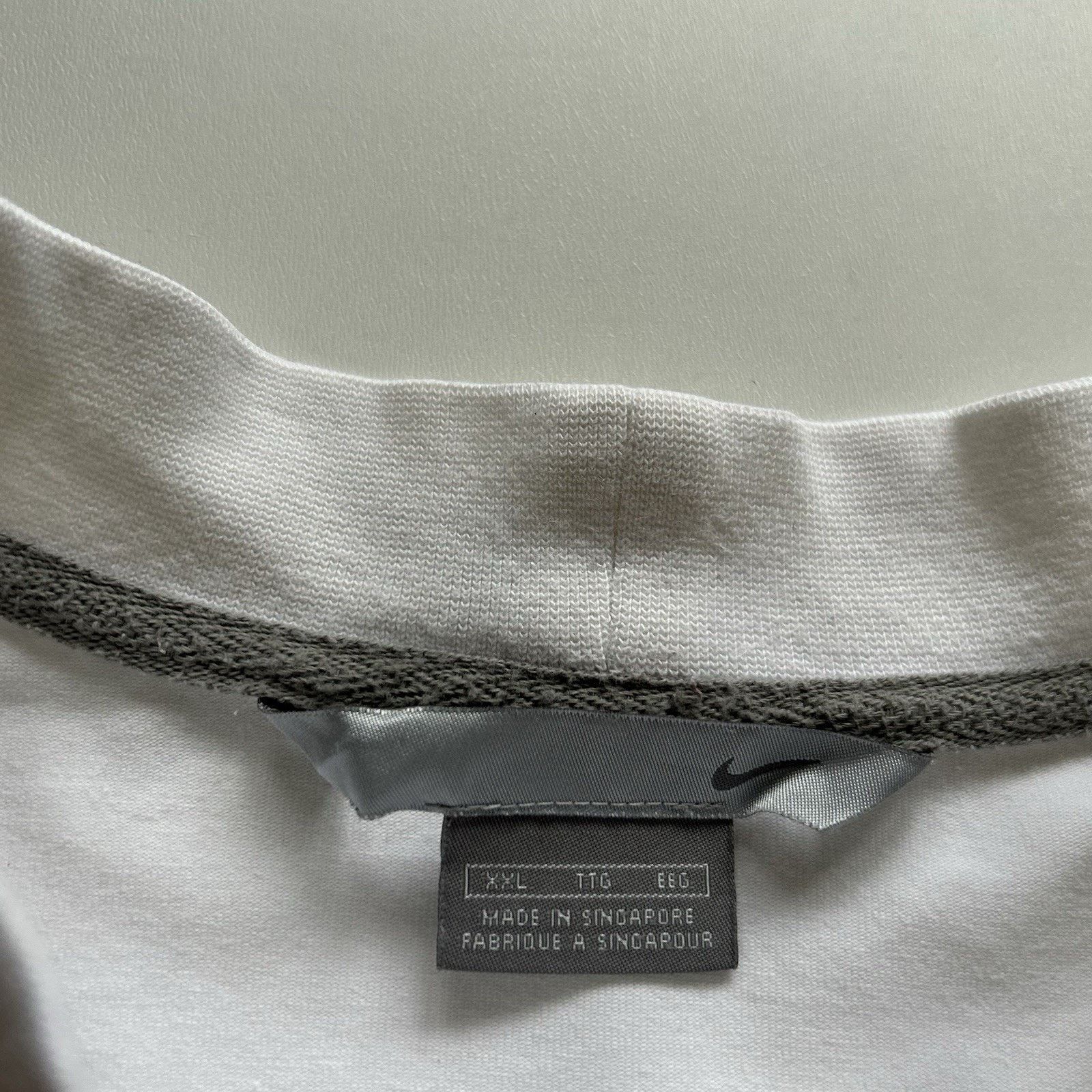 Nike × Vintage Vintage Nike Shirt XXL White Y2K Long Sleeve Mock Neck Golf Size US XXL / EU 58 / 5 - 4 Thumbnail