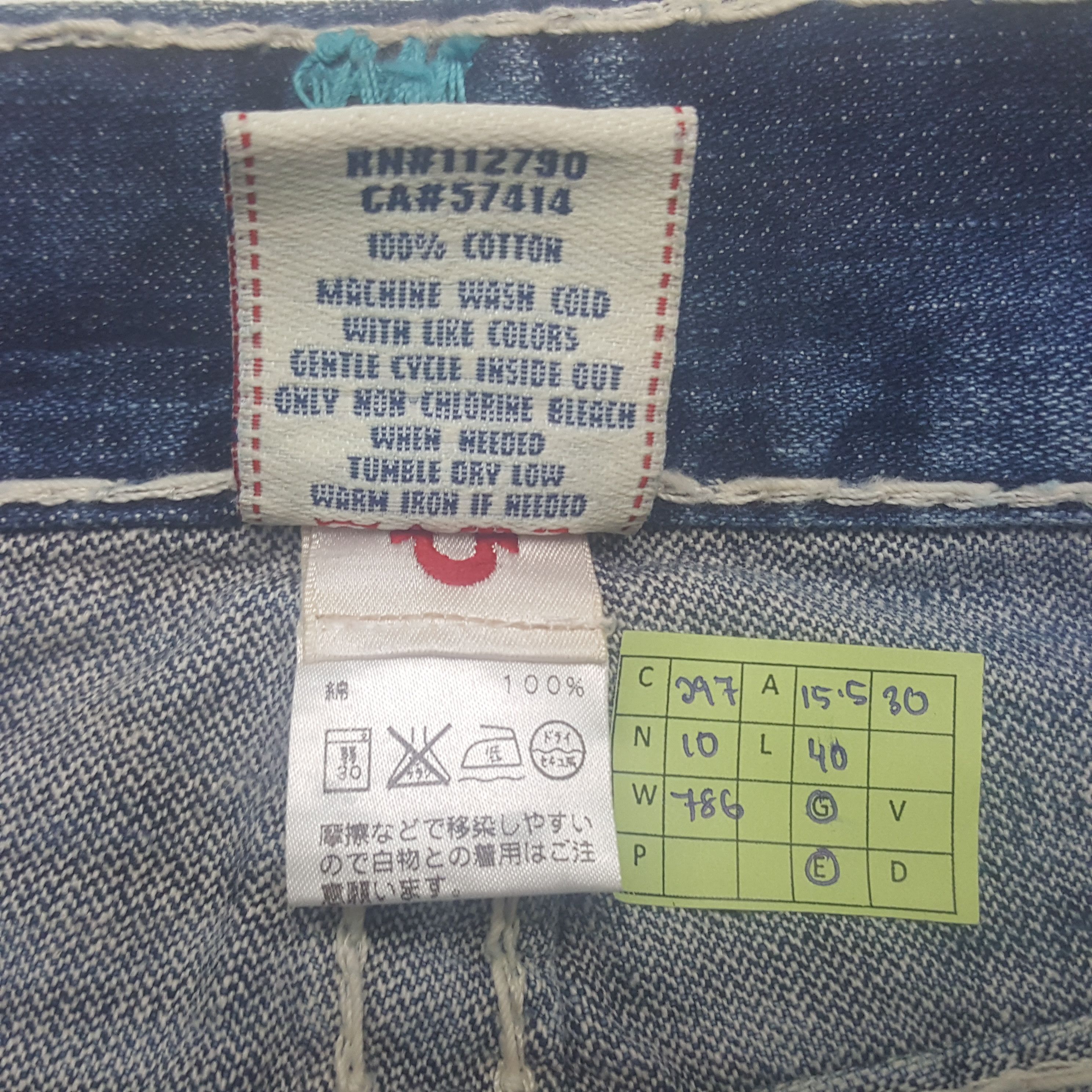 True Religion Vintage True Religion American Denim Jeans C297N30 Size US 31 - 8 Thumbnail