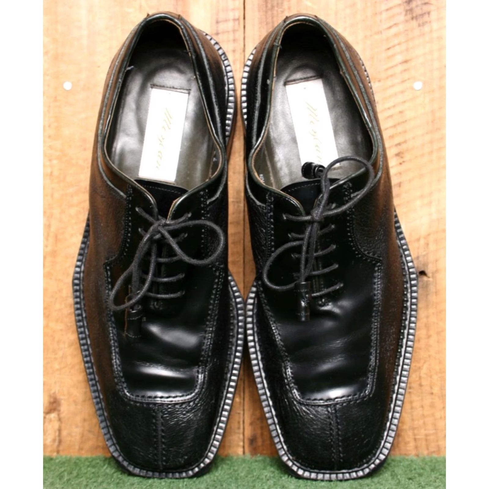 Mezlan MEZLAN Capella Black Leather Split Square Apron Toe Oxfords Sz. 9M Mens Dress Oxford Shoes Leather Upper Spain Capella Model"} Size US 9 / EU 42 - 5 Thumbnail