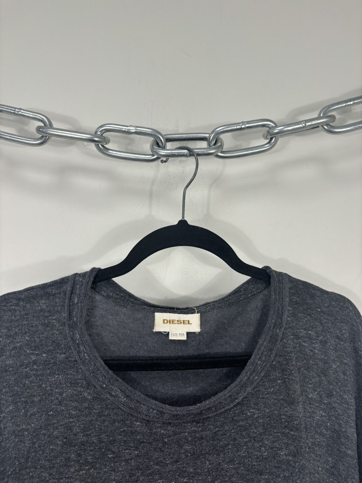 Diesel Vintage Diesel Y2K Logo Gray Avant Garde Hype Sweater Size US XXL / EU 58 / 5 - 6 Thumbnail