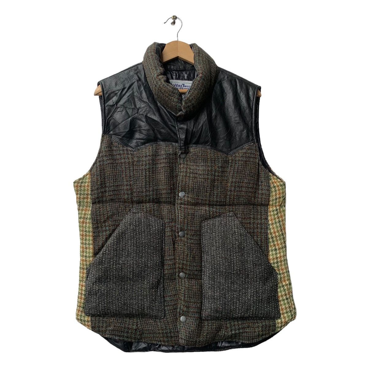 Leathe Wool Vest