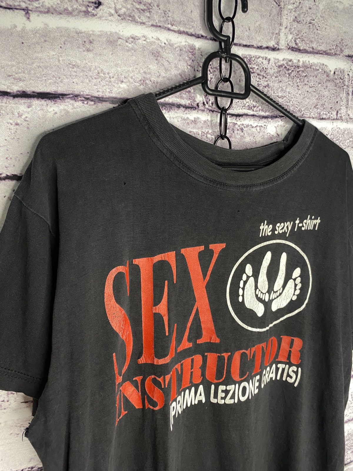 Other Men's distressed SEX Instructor y2k art porn star T-Shirt Size US M / EU 48-50 / 2 - 2 Thumbnail