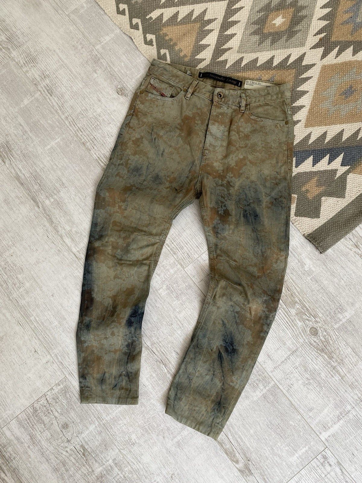 Diesel Diesel Womens Avant Garde Painted Pants Jeans Size 25" / US 0 / IT 36 - 1 Thumbnail