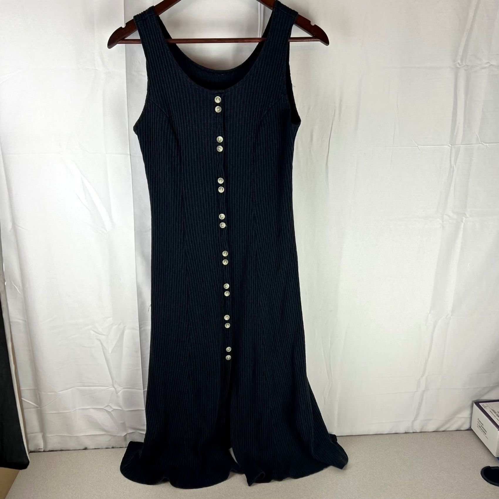 Vintage 2 Piece Striped Cardigan Maxi Ribbed Dress Set Size S / US 4 / IT 40 - 5 Thumbnail