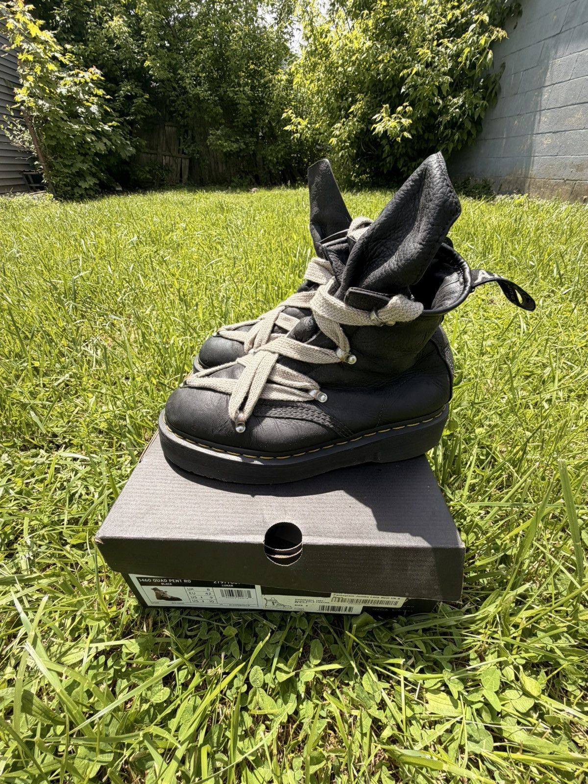 Rick Owens Rick Owens Doc Marten Jumbo Lace Quad Pentagram Boot Size US 9 / EU 42 - 7 Thumbnail