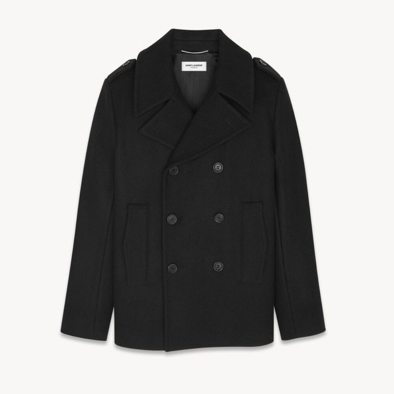 Saint Laurent Paris SAINT LAURENT Double-breasted peacoat in wool Size M / US 6-8 / IT 42-44 - 1 Thumbnail