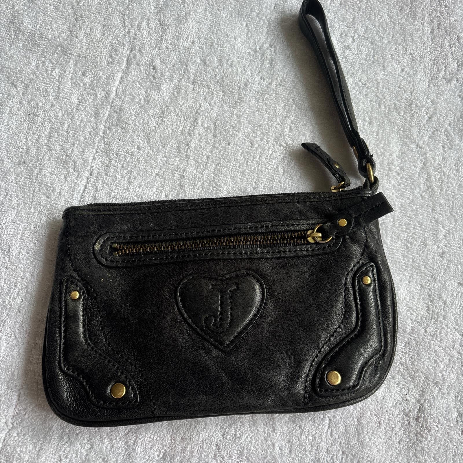 Juicy Couture Jeans y2k juicy couture black leather wristlet Size ONE SIZE - 3 Thumbnail