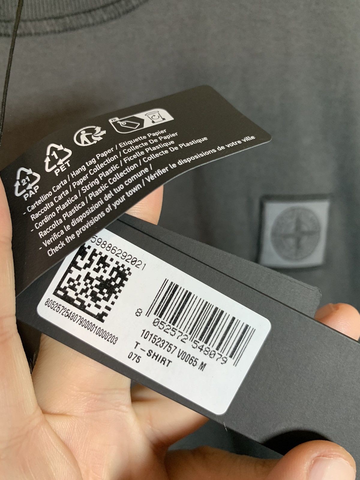 Designer × Stone Island *RARE* New Stone Island Raw Seam Stitched Logo T-Shirt - M Size US M / EU 48-50 / 2 - 6 Thumbnail
