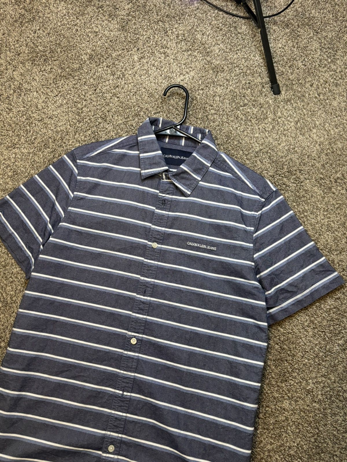 Calvin Klein Mens Calvin Klein Jeans Short Sleeve Button Up Shirt Size US M / EU 48-50 / 2 - 2 Thumbnail