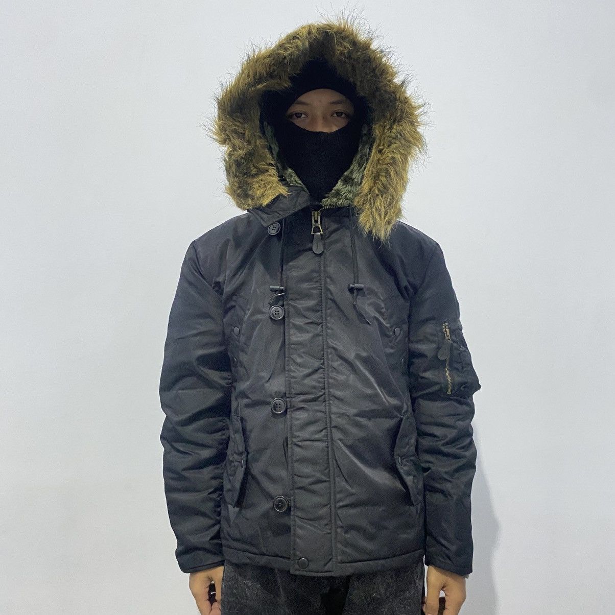 If Six Was Nine × Japanese Brand × Le Grande Bleu (L.G.B.) GOA Style - Type N-2B Fur Faux Jacket Size US L / EU 52-54 / 3 - 6 Thumbnail