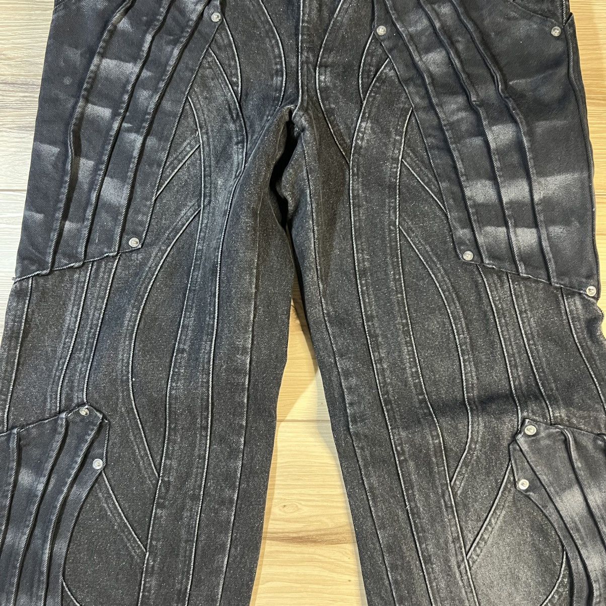 Bad Son Circuit Paneled Black Jeans Size US 34 / EU 50 - 7 Thumbnail