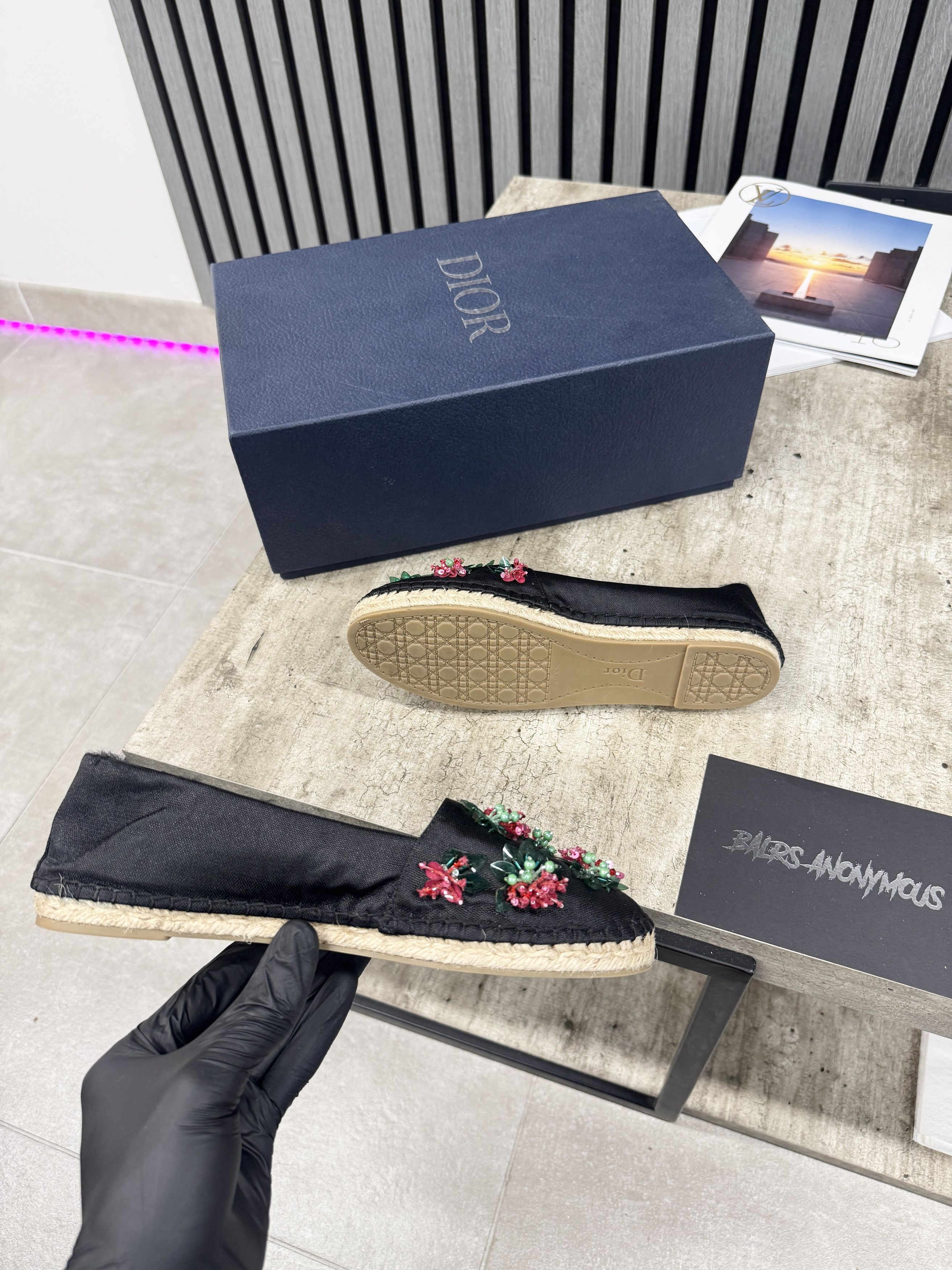 Dior Dior Embellished Espadrille Flats In Black RRP £580 Size US 7.5 / IT 37.5 - 2 Thumbnail