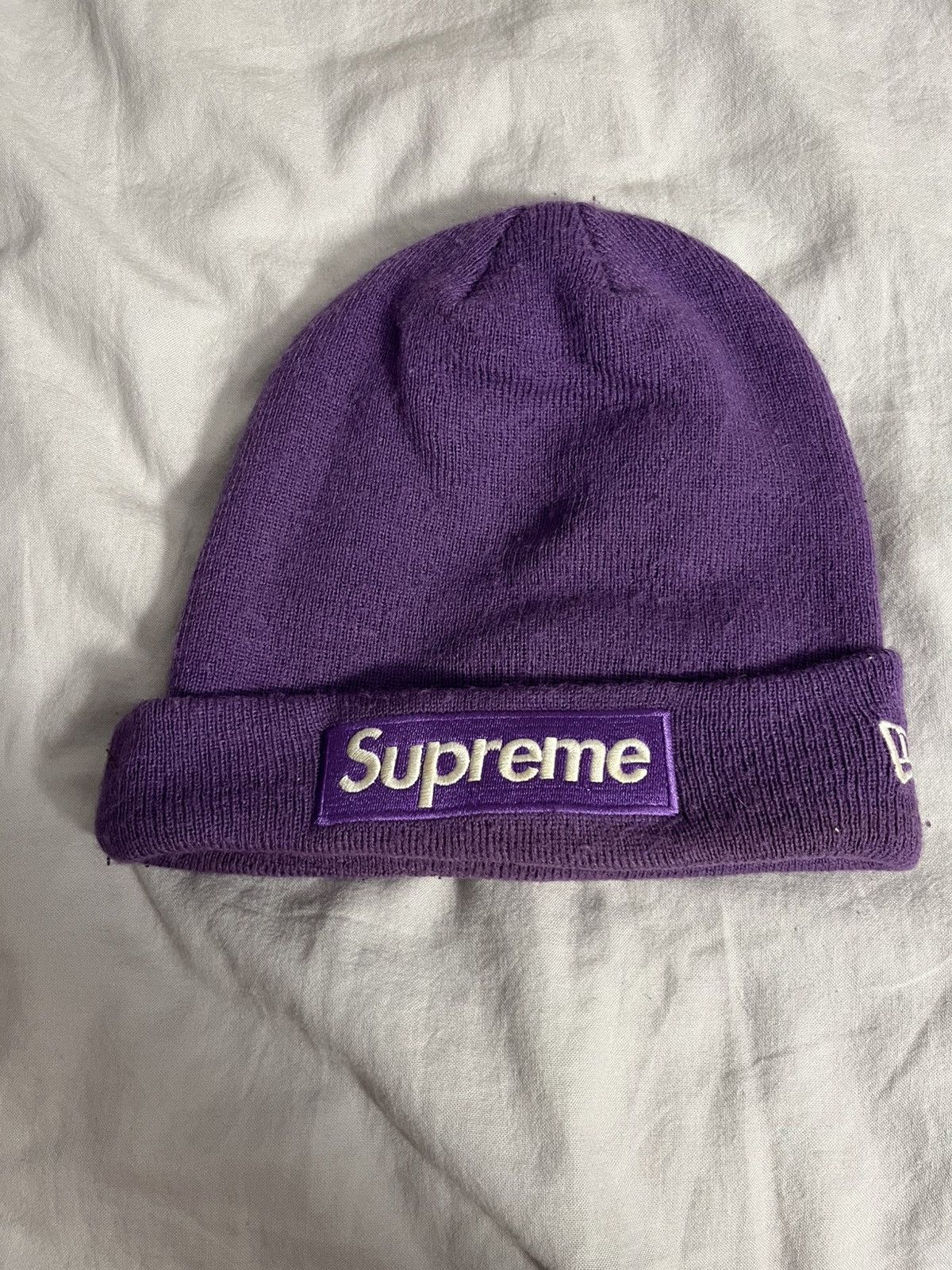 Supreme Supreme purple box logo beanie Size ONE SIZE - 1 Thumbnail
