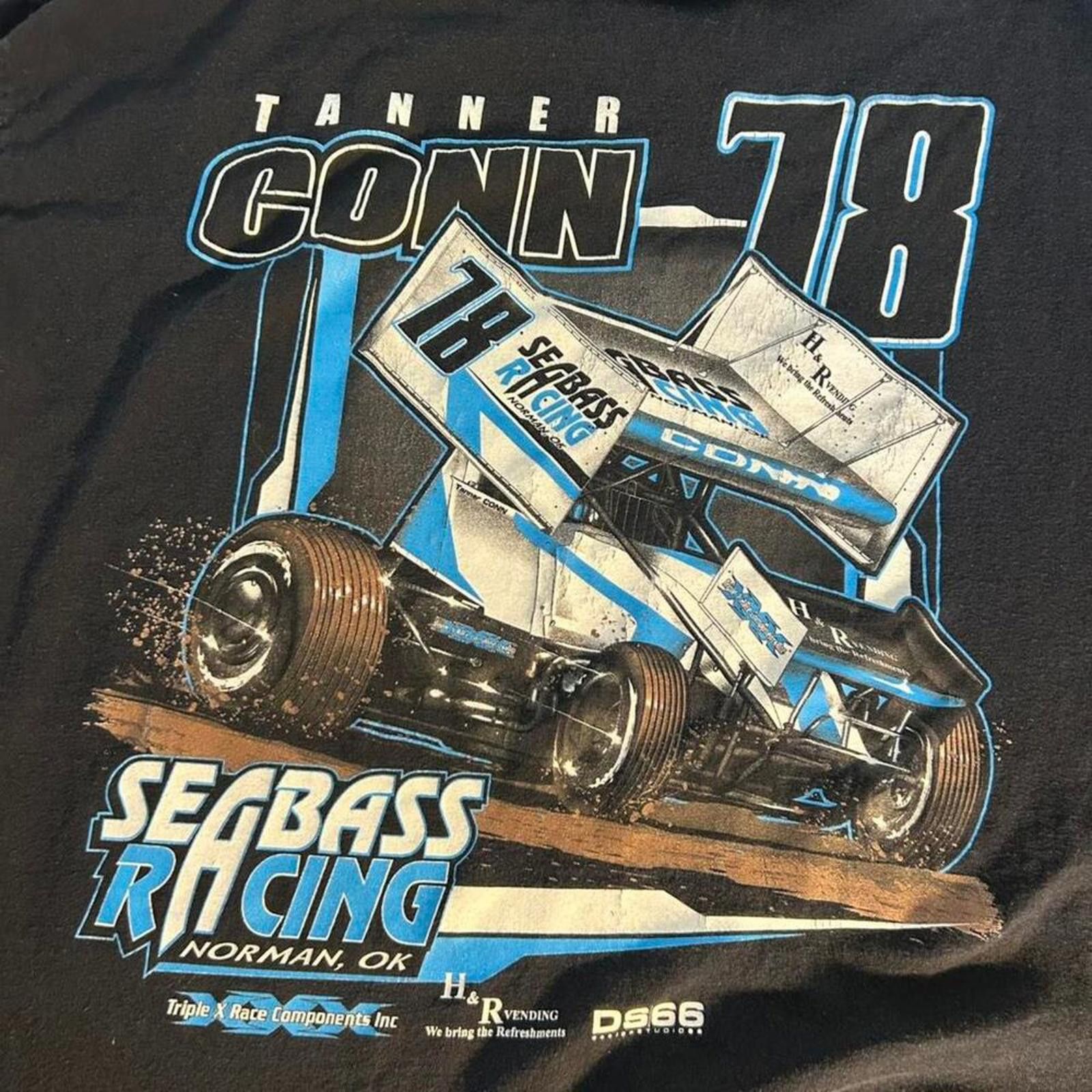 Gildan Black graphic t shirt seabass racing Size US XL / EU 56 / 4 - 5 Thumbnail