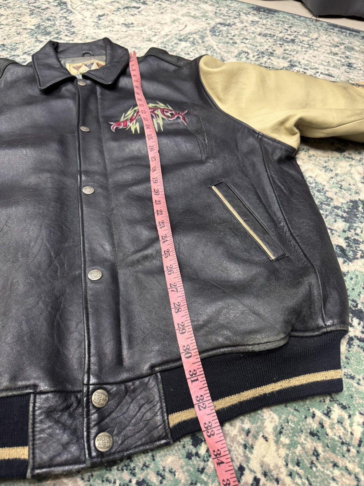 Avirex VINTAGE AVIREX USA VARSITY DRAGON LEATHER JACKET Size US XXL / EU 58 / 5 - 6 Thumbnail