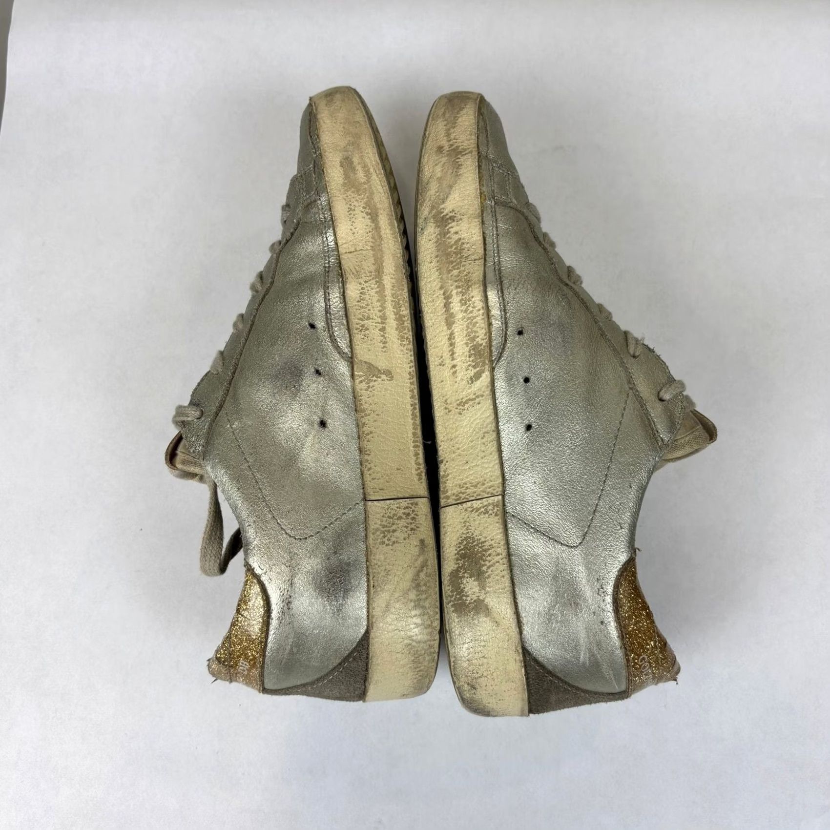 Golden Goose Golden Goose GGDB Superstar Women's 36 Gold Silver Low Skate Sneakers Size US 6 / IT 36 - 6 Thumbnail