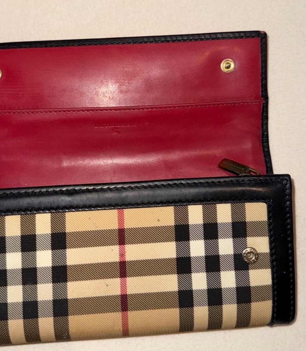 Burberry LONG BUTTONED LEATHER WALLET Size ONE SIZE - 2 Thumbnail