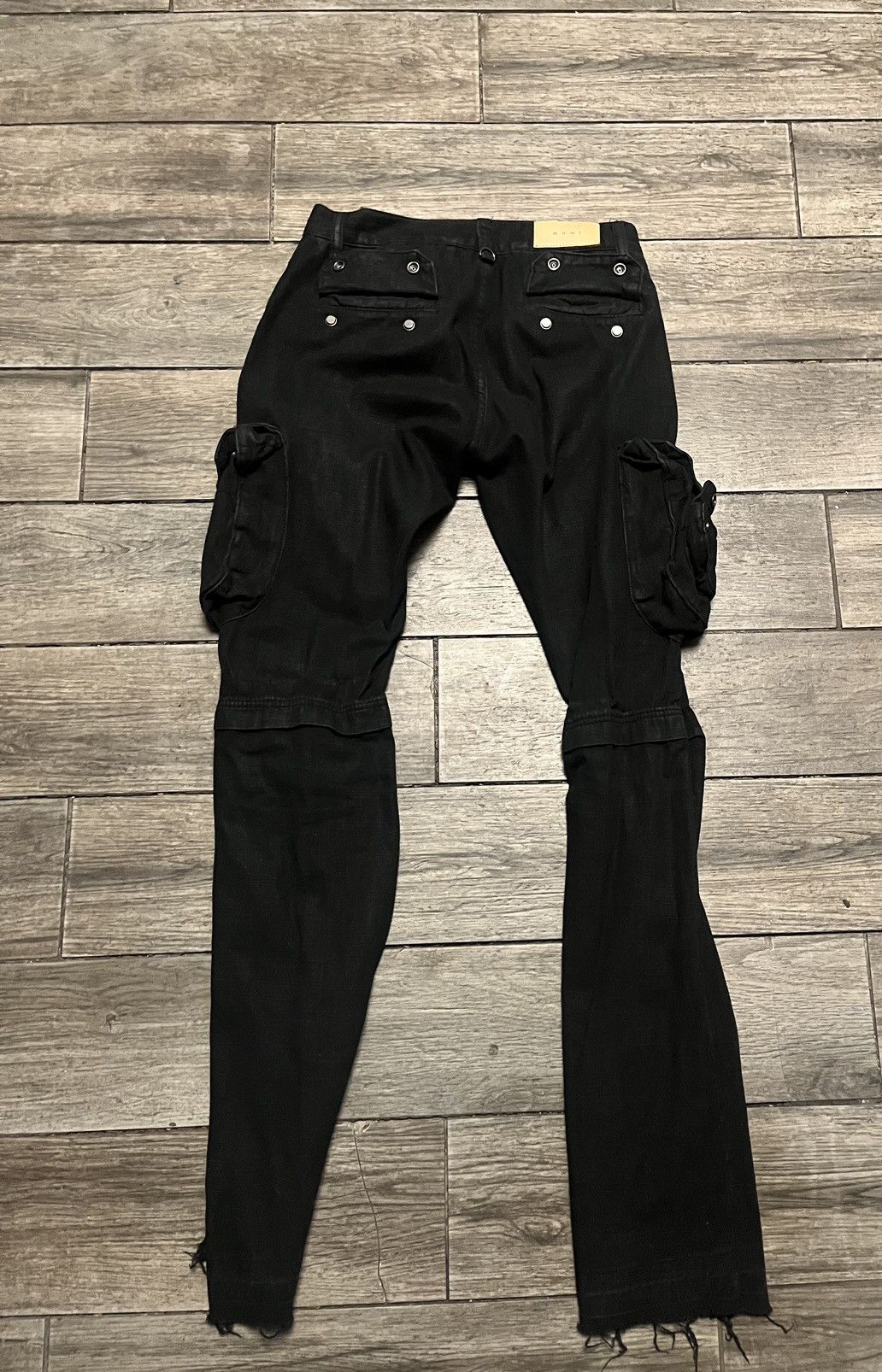 MNML MNML WAXED DENIM CARGO PANTS Size US 30 / EU 46 - 5 Thumbnail