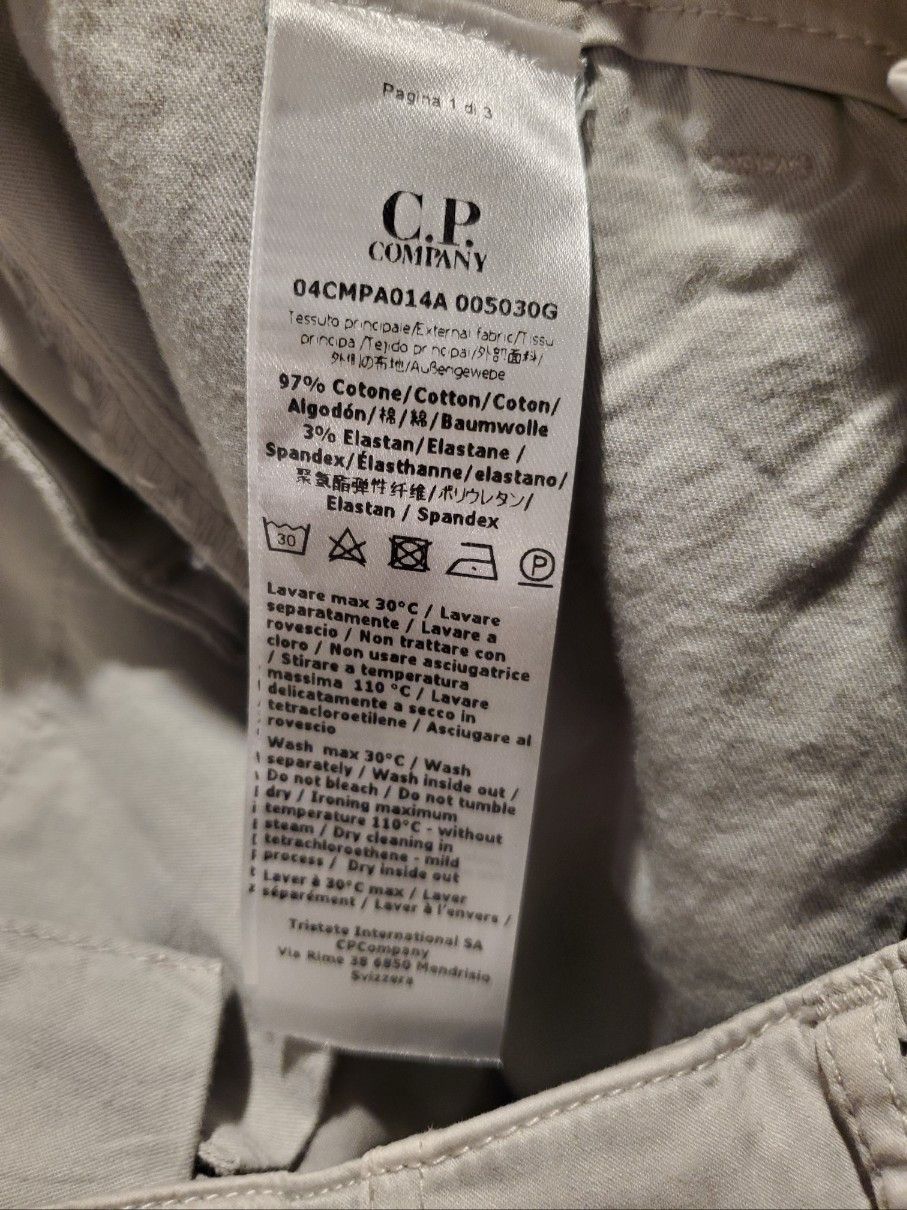 C.P. Company F/W Satin Jogger Pants Sz 48