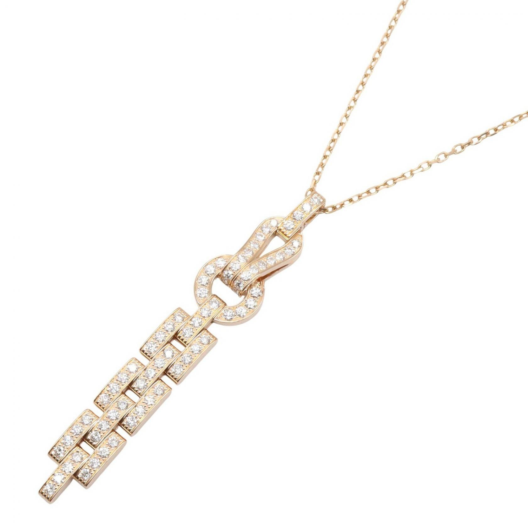 Cartier Cartier Cartier Agrafe Au750 Diamond Necklace Precious Metal Necklace DUTY FREE for USA Size ONE SIZE - 1 Thumbnail