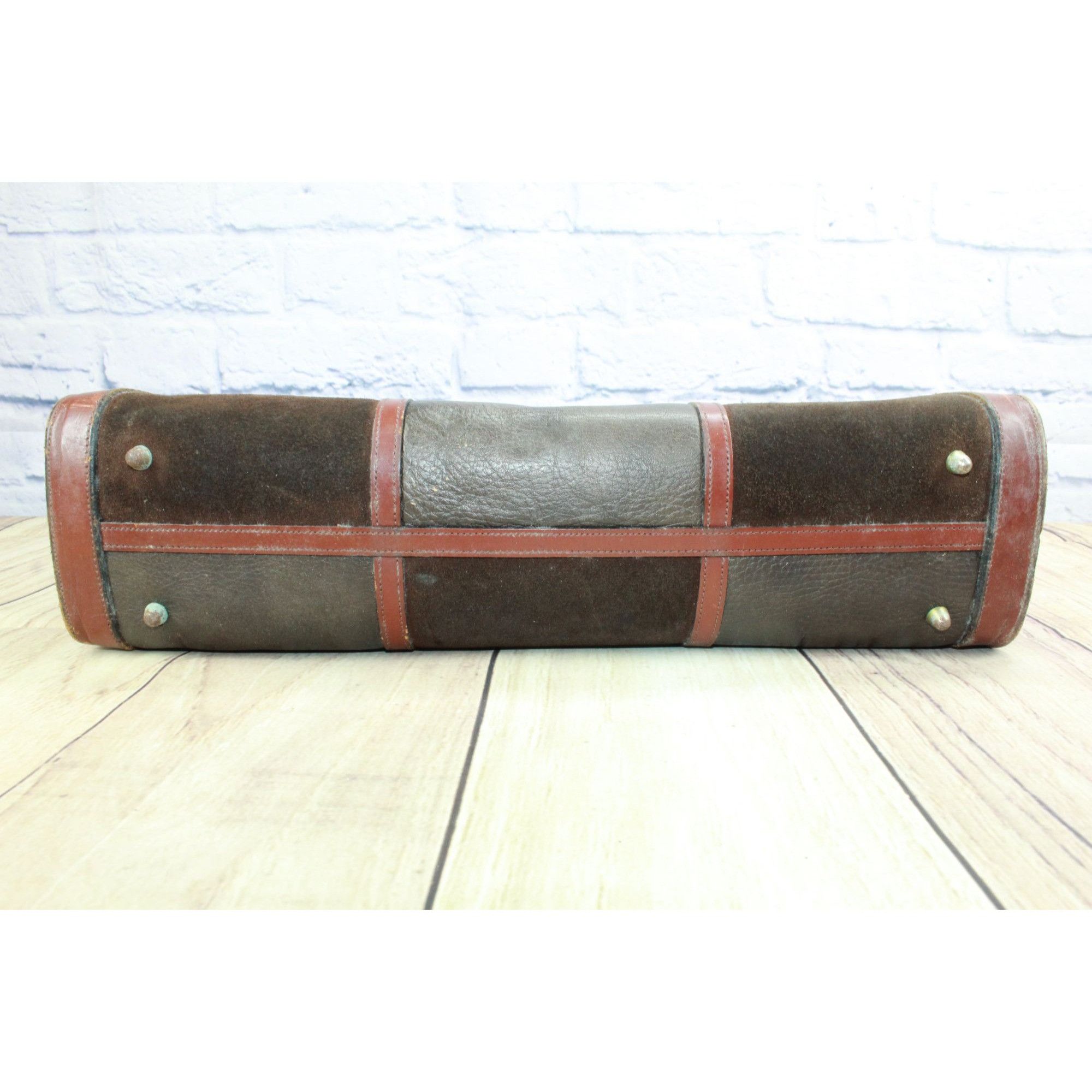 Leather × Vintage Vintage Patchwork Leather Suede Satchel Handbag Purse Size ONE SIZE - 5 Thumbnail
