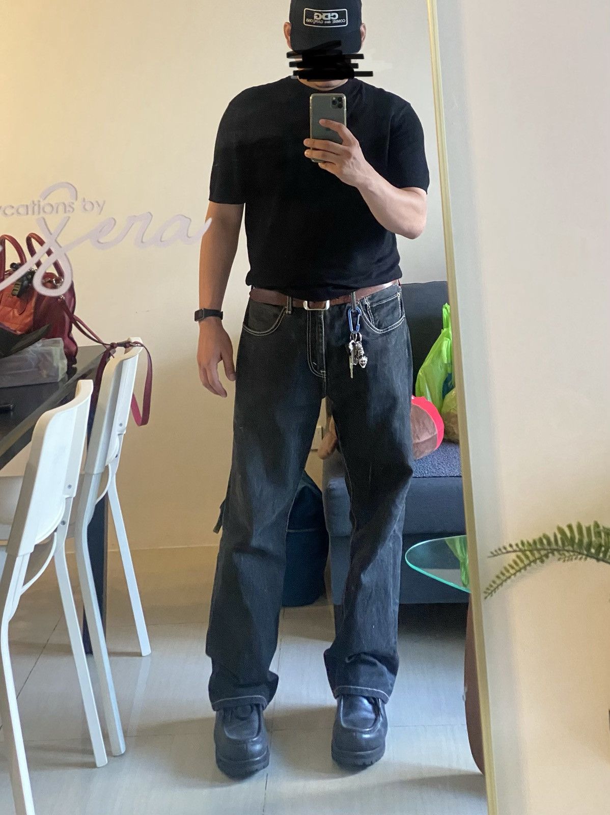 Junya Watanabe FW03 JUNYA WATANABE X LEVI’S ACID WASH BLACK BAGGY PANTS Size US 34 / EU 50 - 2 Thumbnail