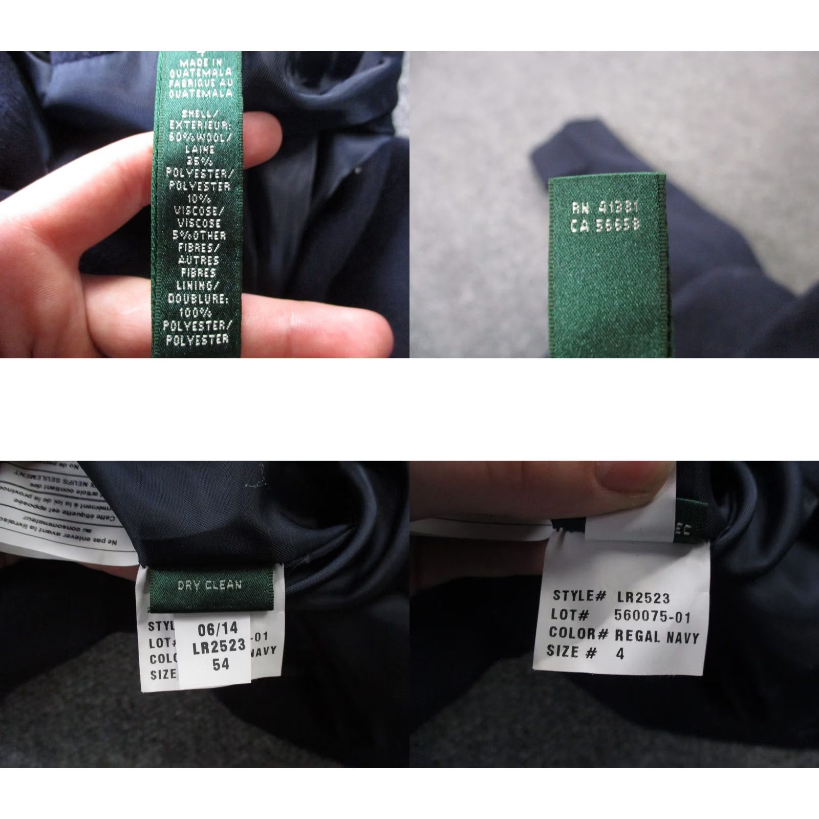 Ralph Lauren Lauren Ralph Jacket Womens 4 Women Navy Wool Blend Sailor Heavy Preppy Coat Size S / US 4 / IT 40 - 8 Thumbnail