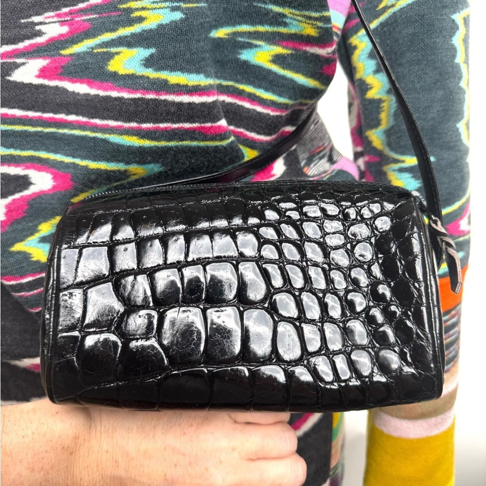 Other Mini black Crocodile Aigner 2 way bag can be worn Size ONE SIZE - 6 Thumbnail