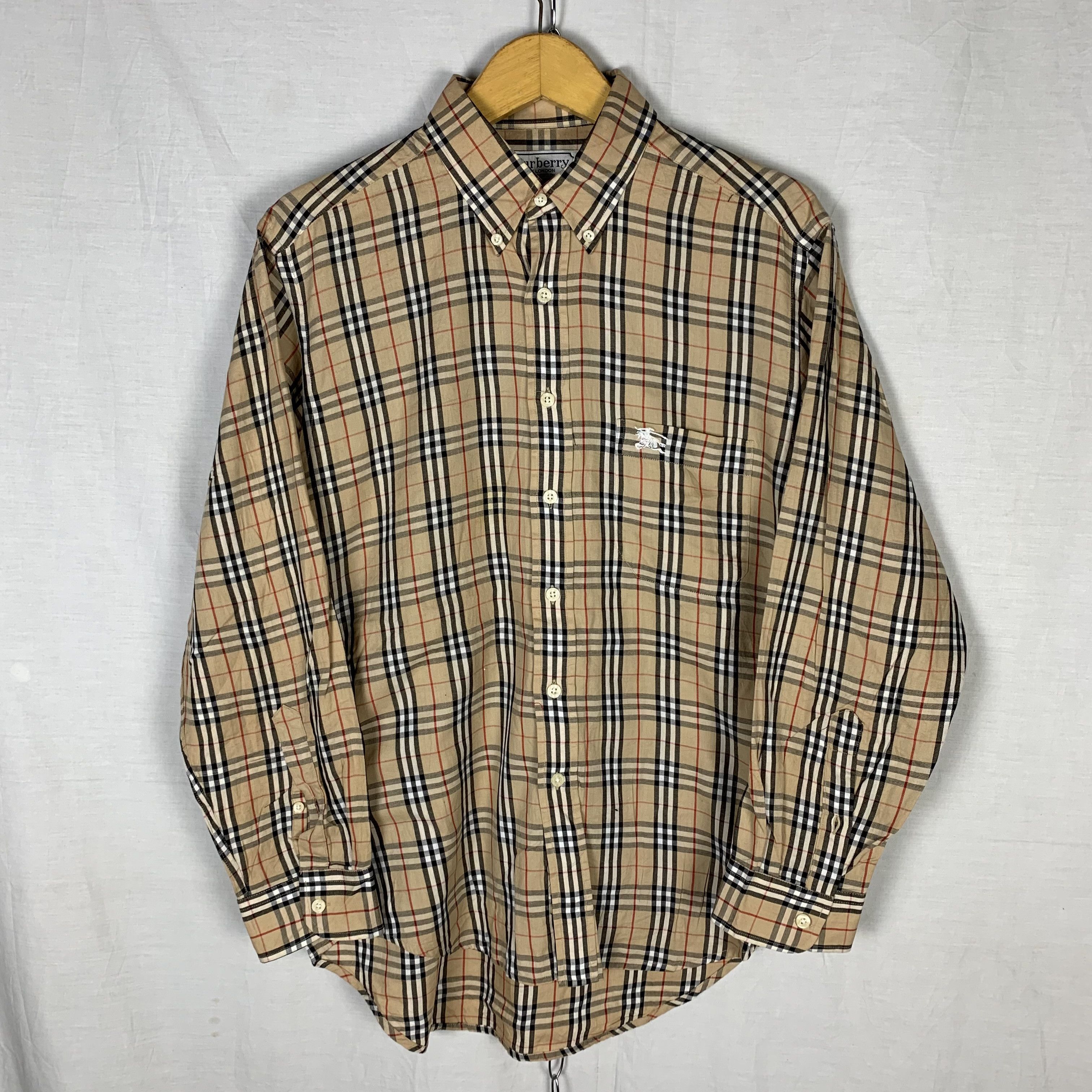 Burberry × Vintage Vintage Burberry Nova Check L/S Shirt Size US M / EU 48-50 / 2 - 1 Thumbnail