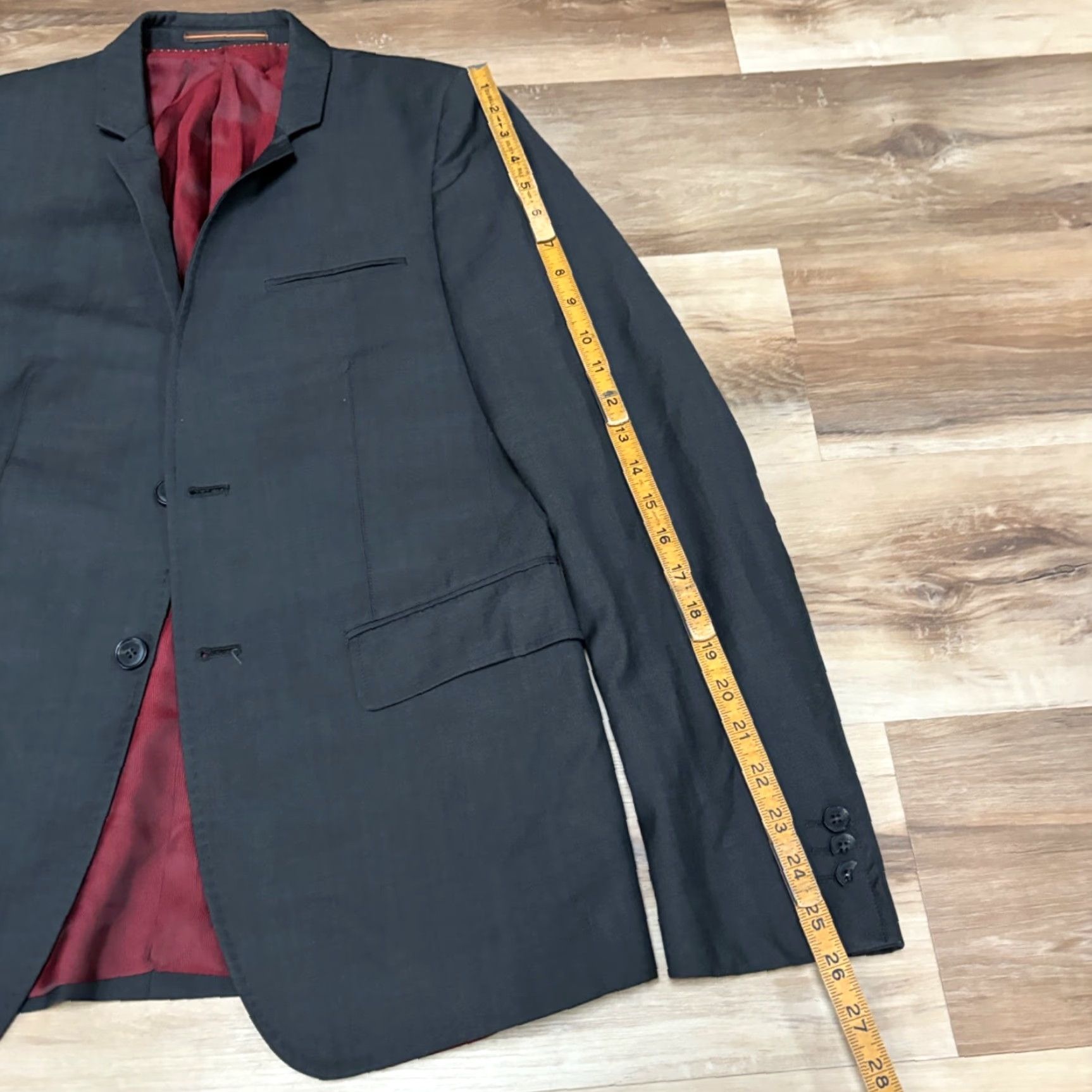 Topman Topman Blazer Mens 36R Gray Wool Blend Sport Jacket 2 Button Size 36R - 4 Thumbnail