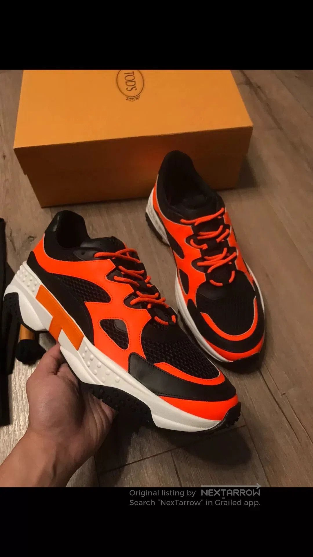 Tod's TOD'S Black Orange White Dad Shoes. Size US 10 / EU 43 - 2 Thumbnail