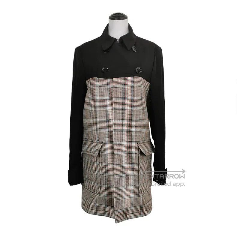 Valentino Valentino Wool color-blocking lapel coat Size L / US 10 / IT 46 - 1 Thumbnail