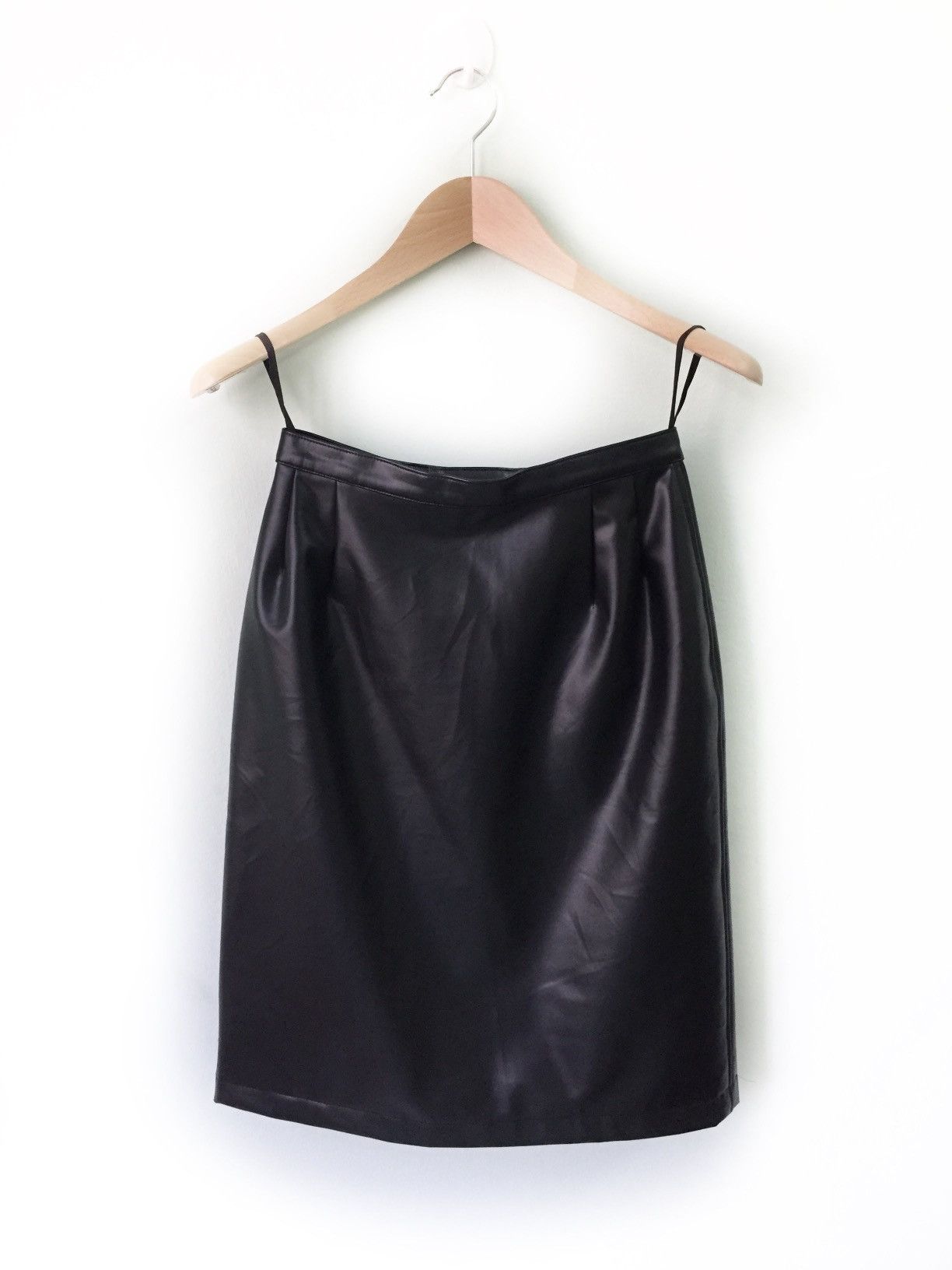Comme des Garcons Homme Plus Hanae Mori x Comme des Garçons Black Faux Leather Skirt Size 26" / US 2 / IT 38 - 1 Thumbnail