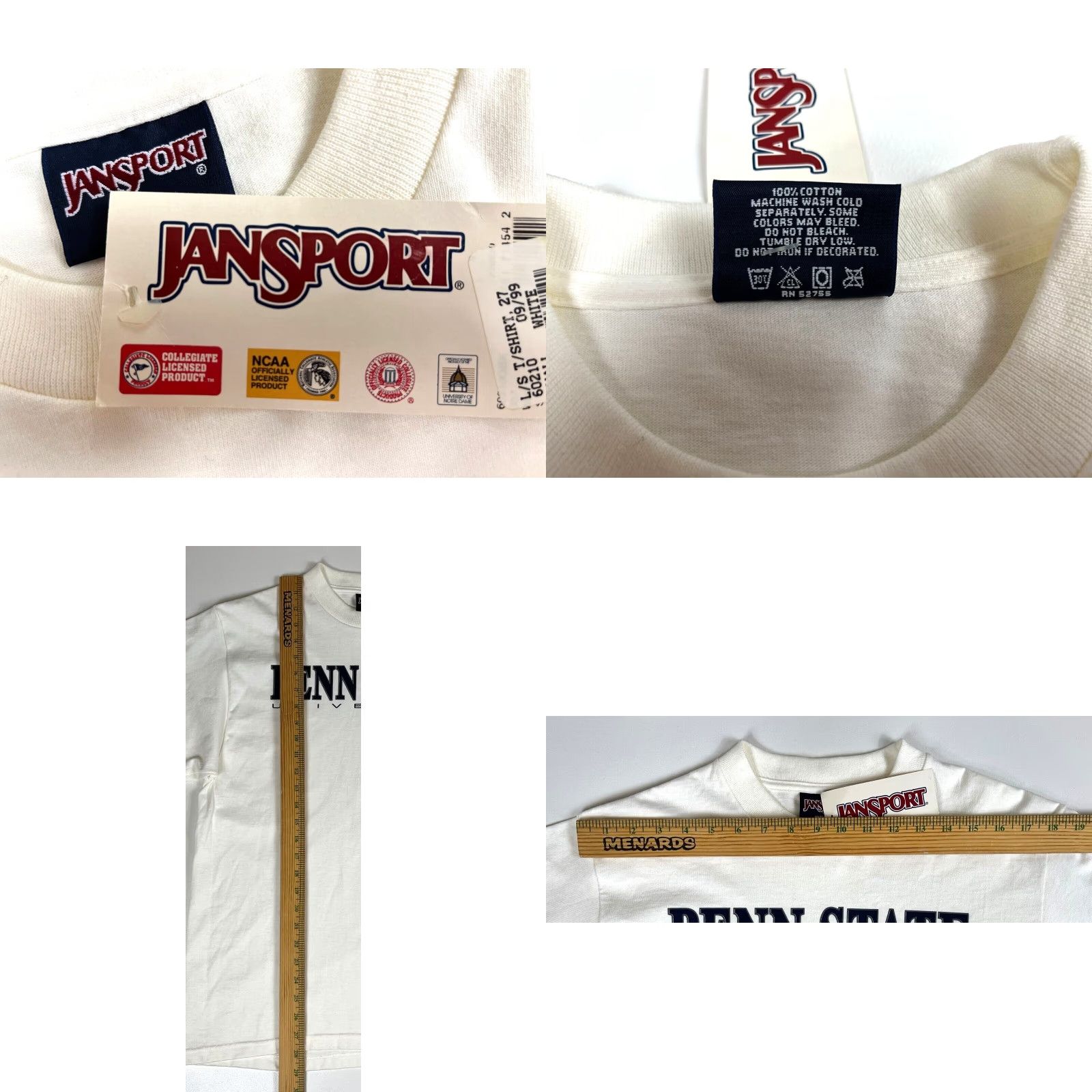 Jansport VINTAGE JansSport Penn State University Long Sleeve Shirt Unisex Adults Small White 90s College Size US S / EU 44-46 / 1 - 8 Thumbnail
