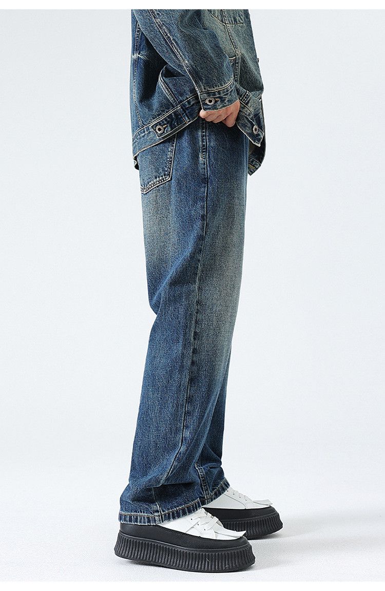 Japanese Brand × Jean Men's American Street Retro Washed Jeans Size US 32 / EU 48 - 3 Thumbnail