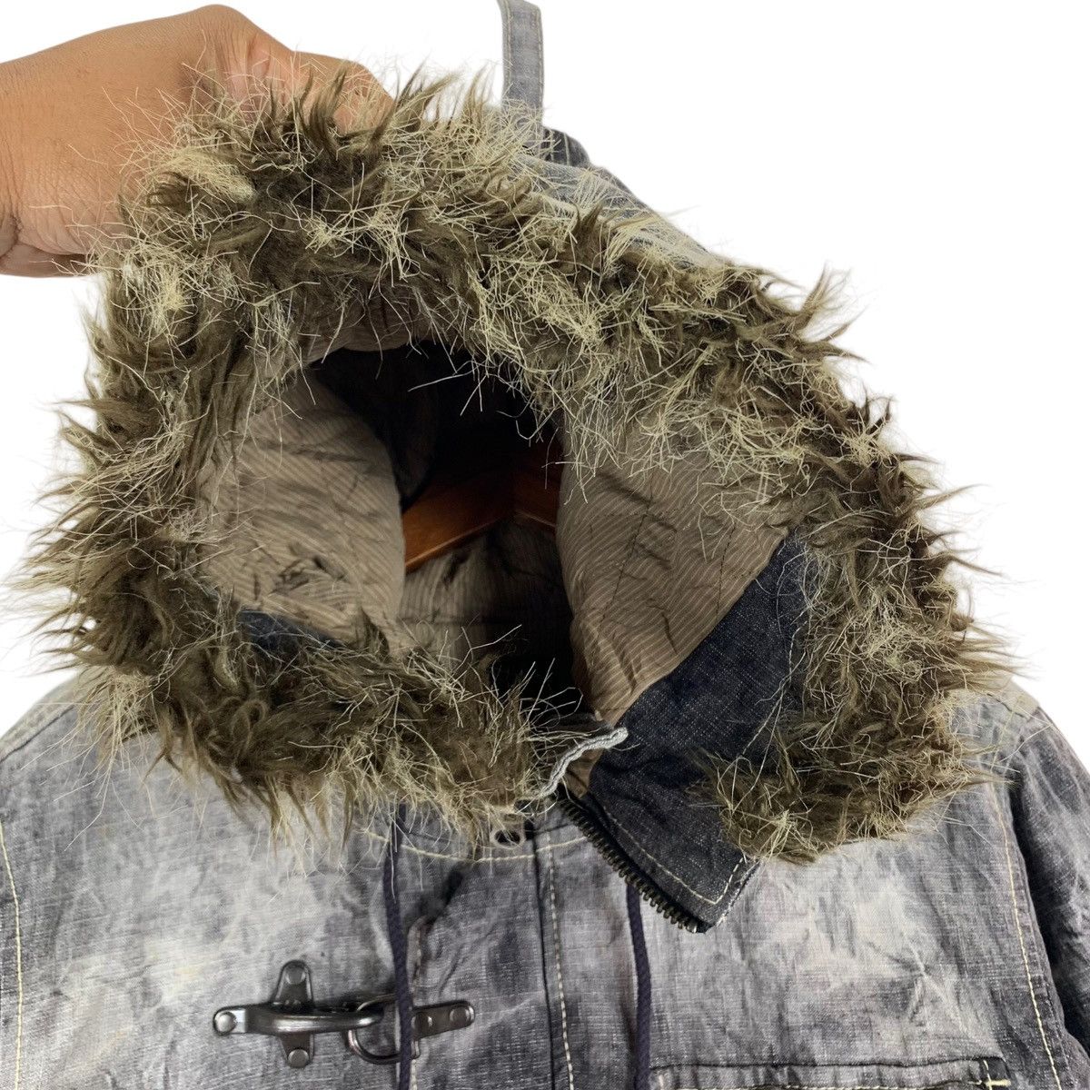 If Six Was Nine × In The Attic × Vintage ⚡️⚡️VINTAGE ALLIX DESIGN WEAR STONE WASH HOODIE JACKET Size US L / EU 52-54 / 3 - 5 Thumbnail