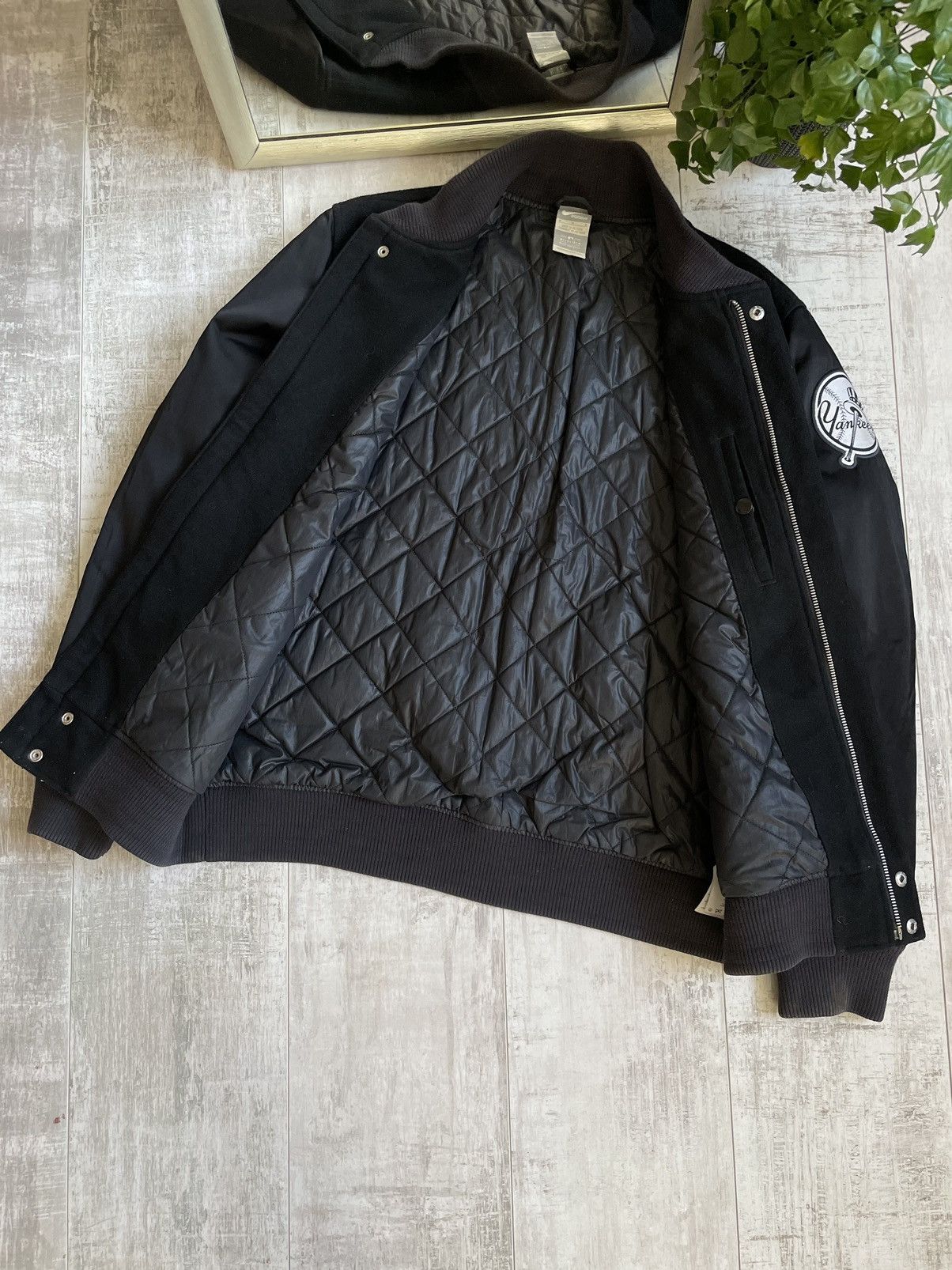 New York Yankees × Nike × Vintage Vintage Y2K Nike New York Yankees Wool Bomber 00’s Jacket Size US M / EU 48-50 / 2 - 6 Thumbnail