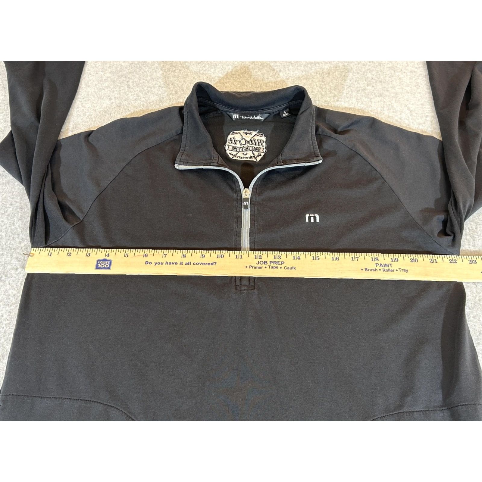TravisMathew Travis Mathew Pullover Mens Large Black 1/4 Zip Sweatshirt Sweatshirt Golf Athletic Shirt Size US L / EU 52-54 / 3 - 4 Thumbnail