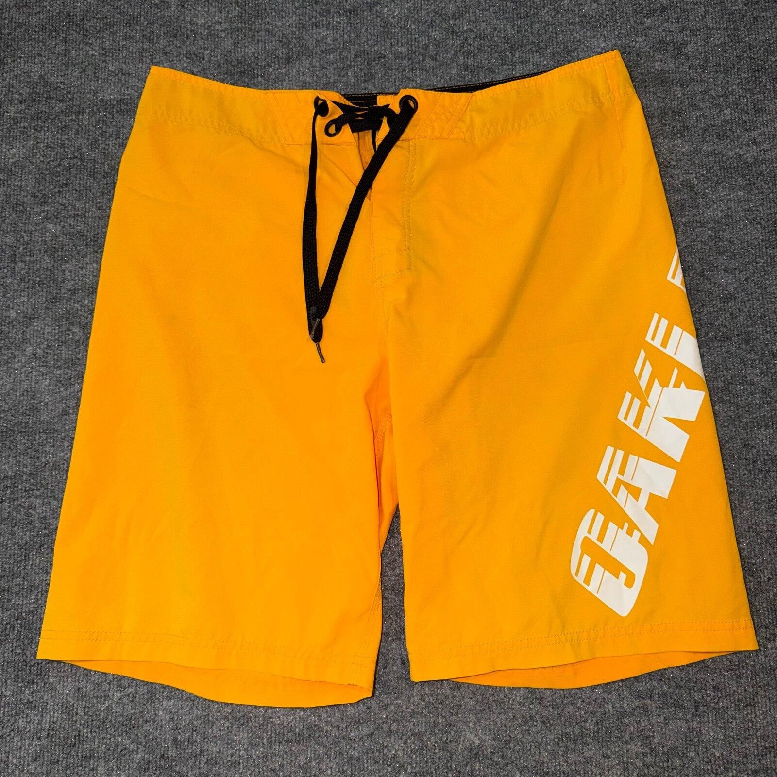 Oakley Oakley Yellow Spellout Logo Surf Trunks Mens XL (36) Size US 36 / EU 52 - 1 Thumbnail