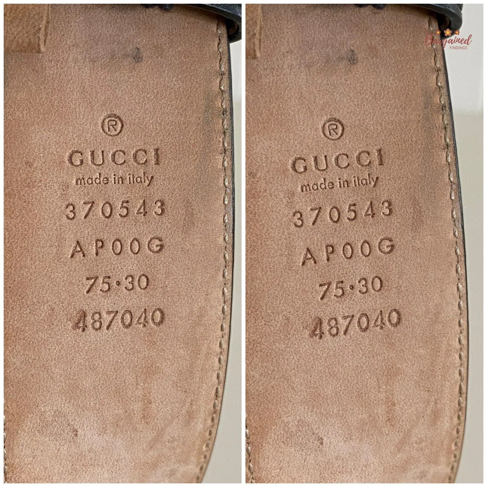 Gucci Calfskin Leather Silver Interlocking G Buckle Belt