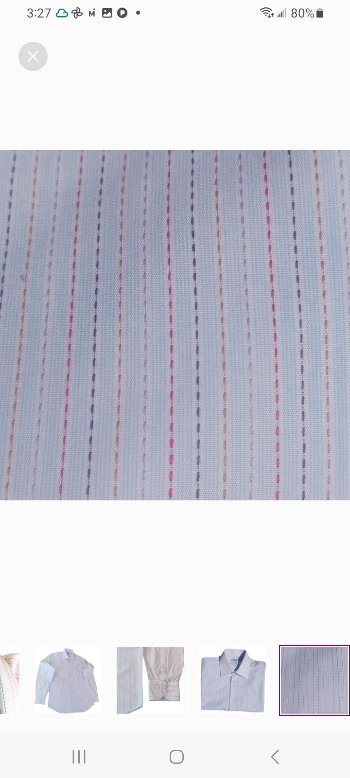 Other POGGIANTI 1958 Multithread Striped Long Sleeve Shirt Size US L / EU 52-54 / 3 - 9 Thumbnail