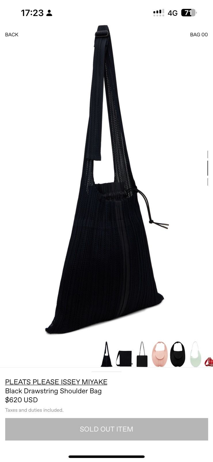 Pleats Please Issey Miyake Drawstring Shoulder Bag Size ONE SIZE - 7 Thumbnail