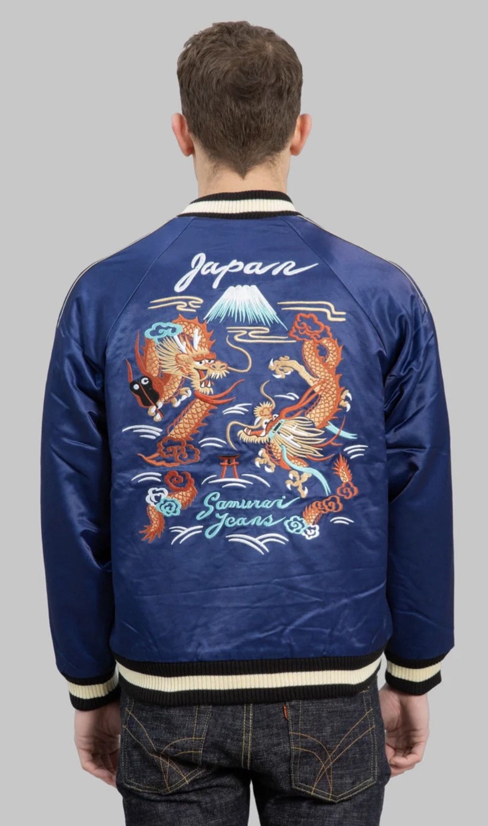 Samurai Jeans Embroidered Indigo Souvenir Jacket Size US L / EU 52-54 / 3 - 8 Thumbnail