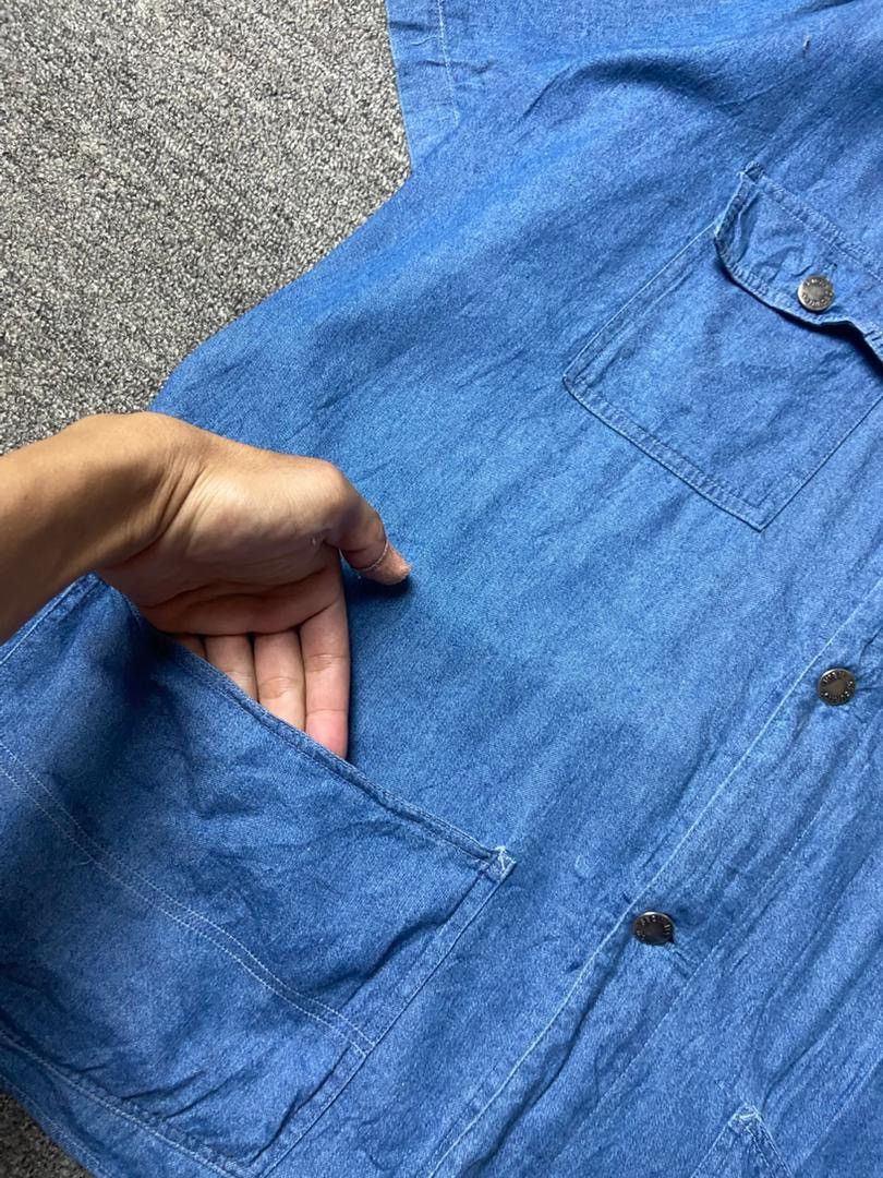Japanese Brand No Sweat + Blue Spice Oversized Denim Shirts (173) Size US L / EU 52-54 / 3 - 6 Thumbnail