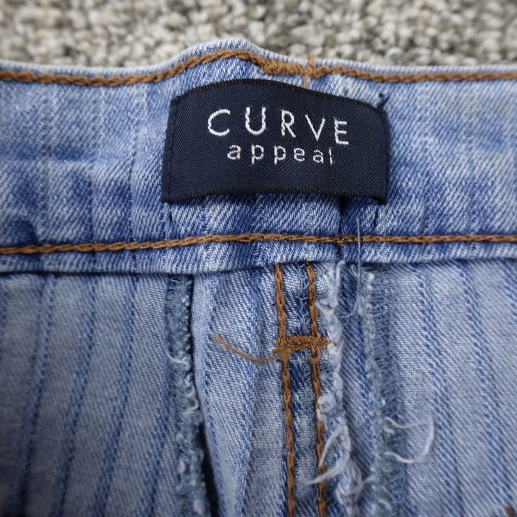 Vintage Curve Appeal Jeans Womens 2 Dark Blue Denim High Rise Wide-Leg Stretch Jeans Size 26" / US 2 / IT 38 - 7 Thumbnail