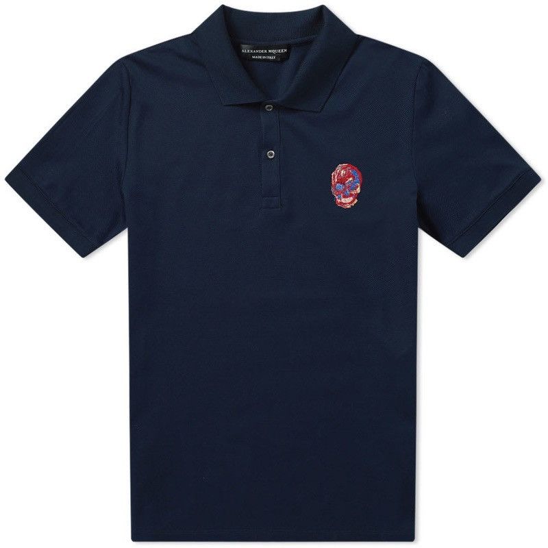 Alexander McQueen Alexander McQueen Embroidered Multi Skull Polo L Size US L / EU 52-54 / 3 - 1 Thumbnail