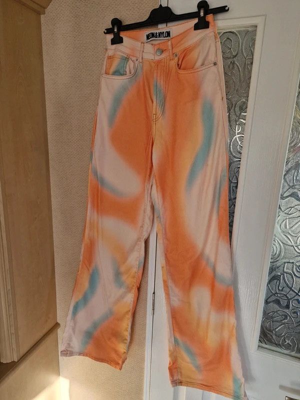 Other Neon & Nylon wide-leg trousers – Tie-Dye / Swirl effect Size 27" / US 4 / IT 40 - 1 Thumbnail
