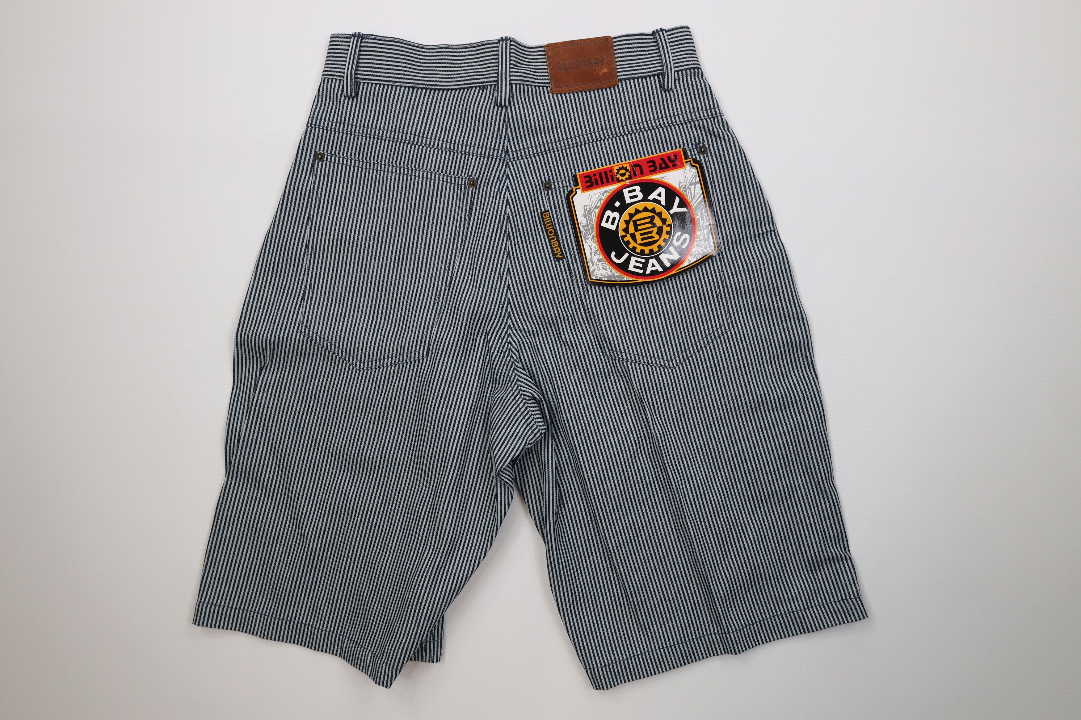 Vintage Deadstock Vintage 90s Streetwear Hickory Striped Jean Shorts Size US 32 / EU 48 - 8 Thumbnail