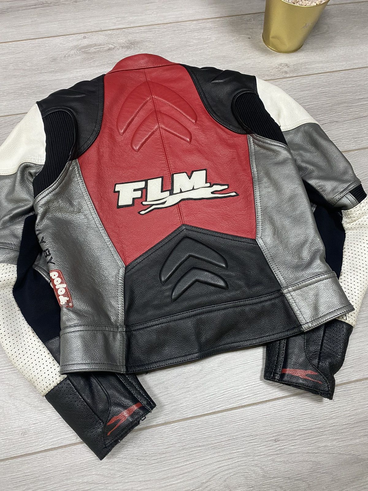 Vintage FLM MOTO with protection leather racing jacket Size US S / EU 44-46 / 1 - 13 Thumbnail