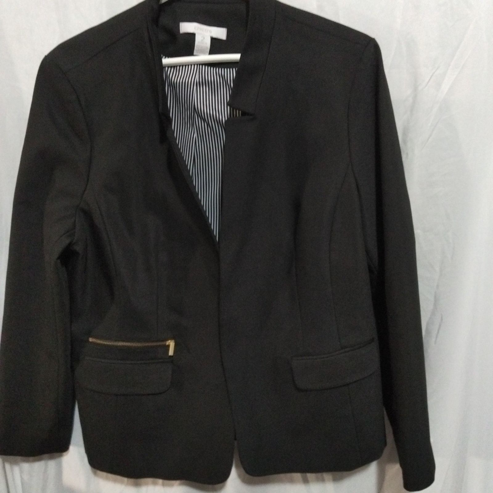 Other Chico's Black Ponte Size 2 Women Career Work Blazer Jacket Size M / US 6-8 / IT 42-44 - 1 Thumbnail